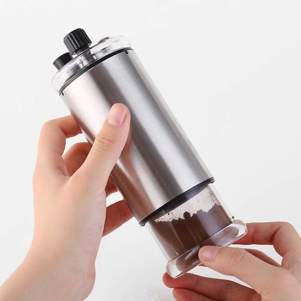 Bizaical Kaffeemühle Manuelle Kaffeemühle,Edelstahl,tragbare Handkaffeemühle für IhrZuhause