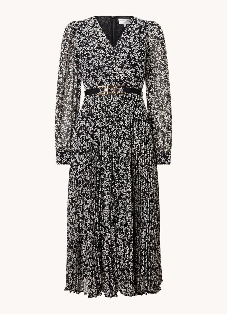 Rochie tunică midi Phase Eight Petite Ayana cu imprimeu floral și curea.