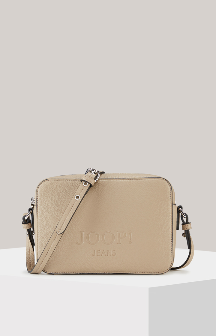 Schultertasche Lettera Cloe in Greige