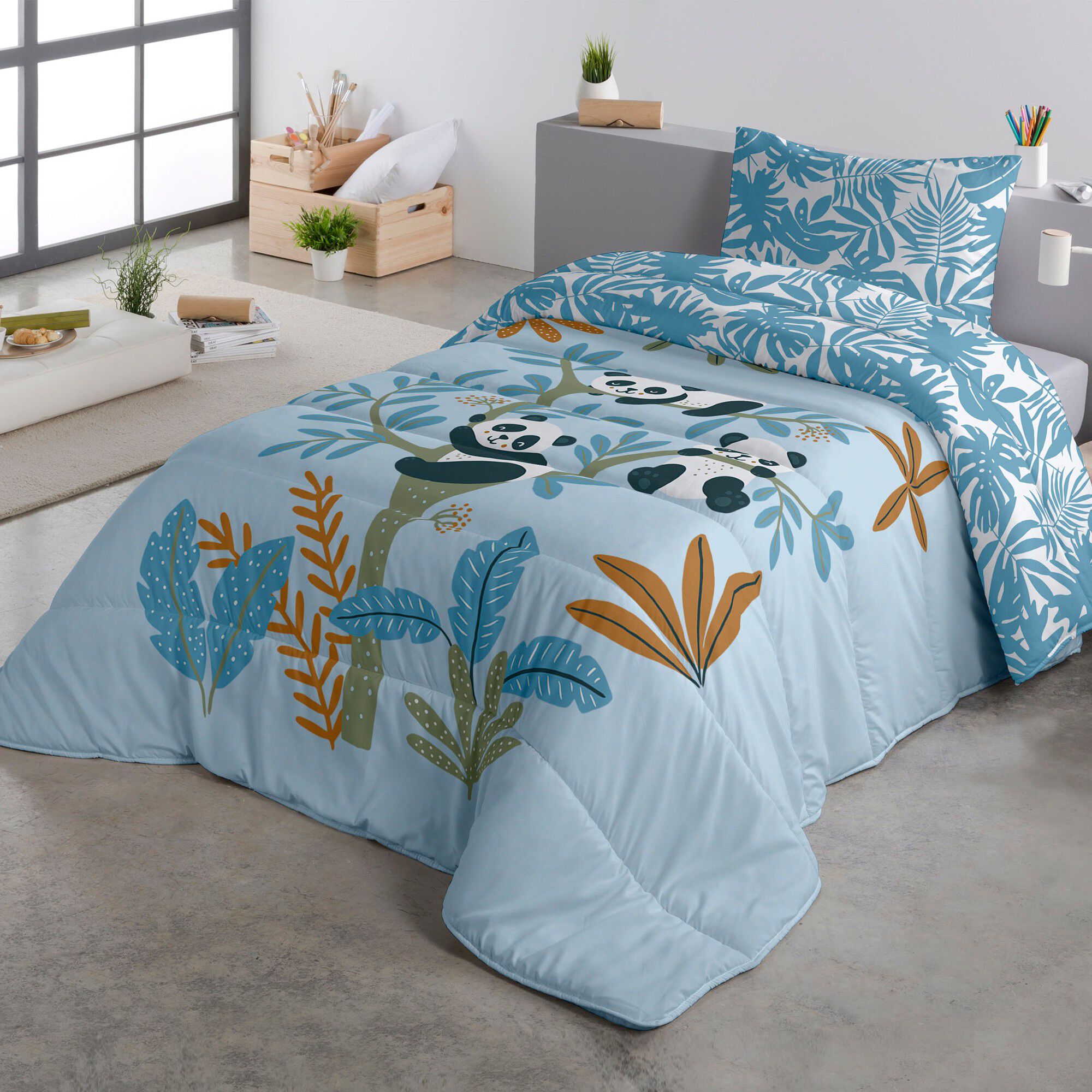 Couette enfant microfibre pandas 200 g/m²
