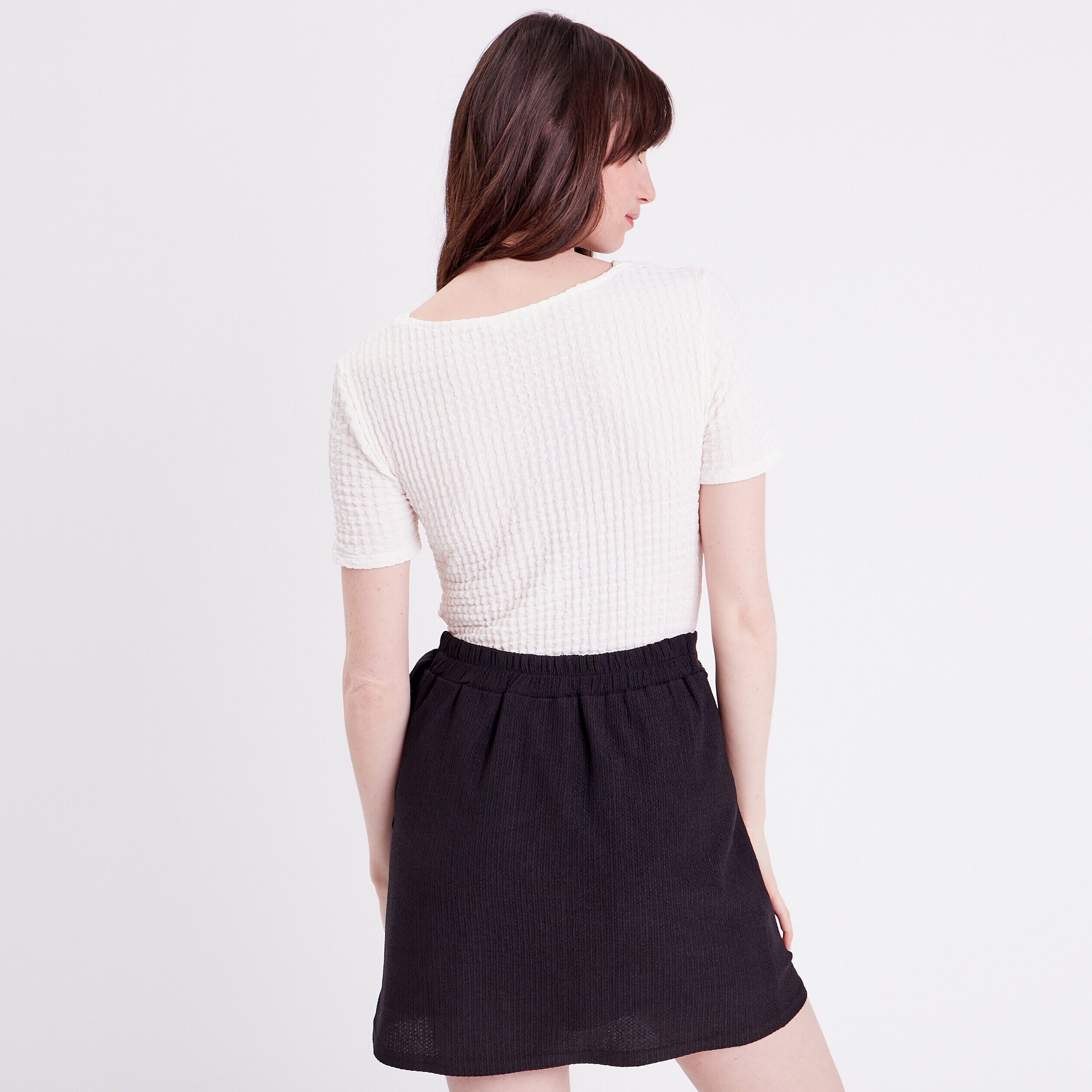 T-shirt manches courtes ecru femme | Cache Cache