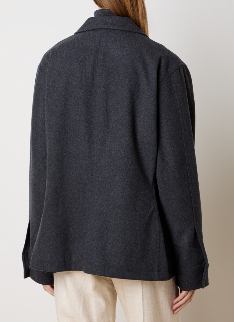 TOTEME Felt jacket in wool blend with flap pockets