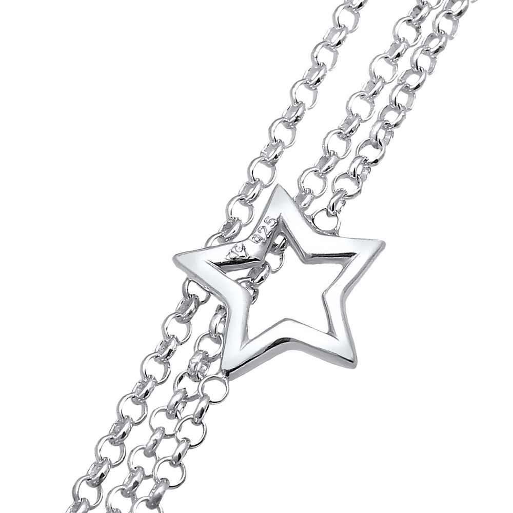 Elli Elli Bracelet 3-Lagig Sterne 925 Sterling Silber Bracelet