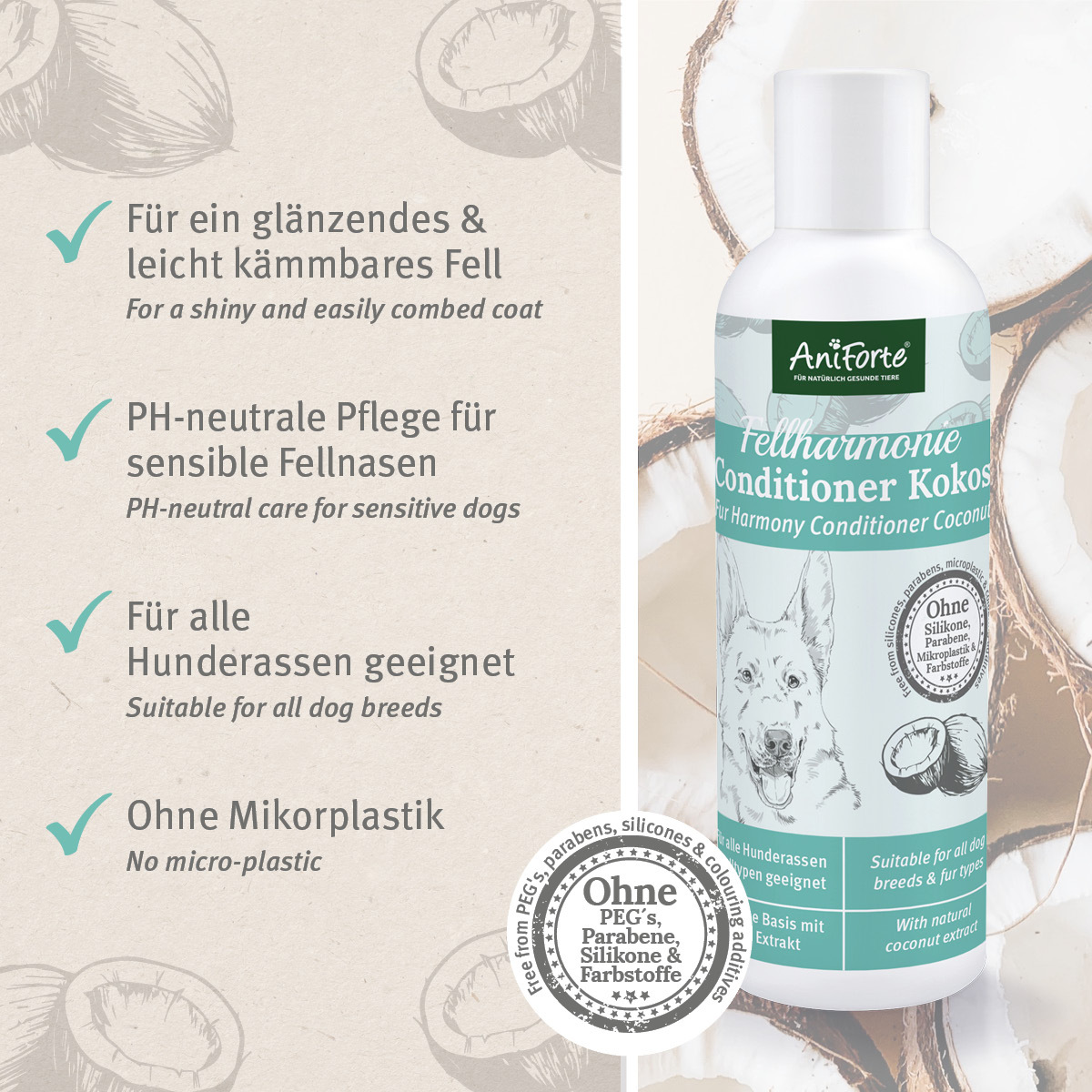 Aniforte Fellpflege Aniforte Fellharmonie Conditioner Kokos 200ml