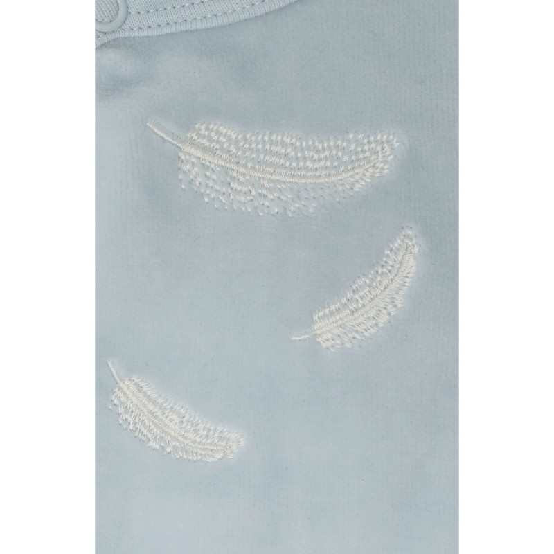Pyjama bébé en Coton Bio à motifs plumes blanches