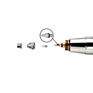 MK3 Airbrush Double-Action Control Pistole mit 0,2 mm Düse und 3 Farbtöpfen