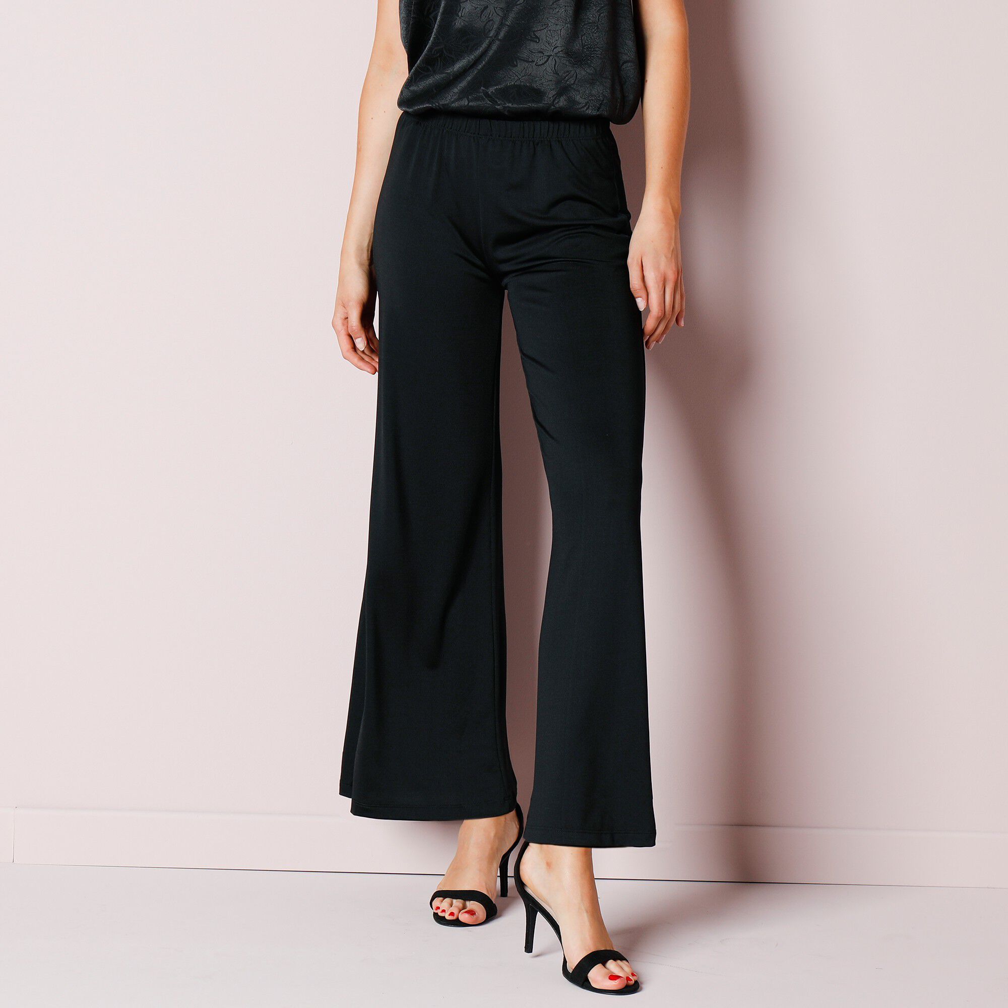 Pantalon large maille extensible