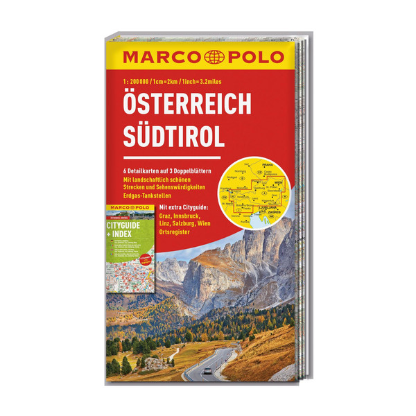 MARCO POLO KARTENSET ÖSTERREICH, SÜDTIROL 1:200 000 - Karte