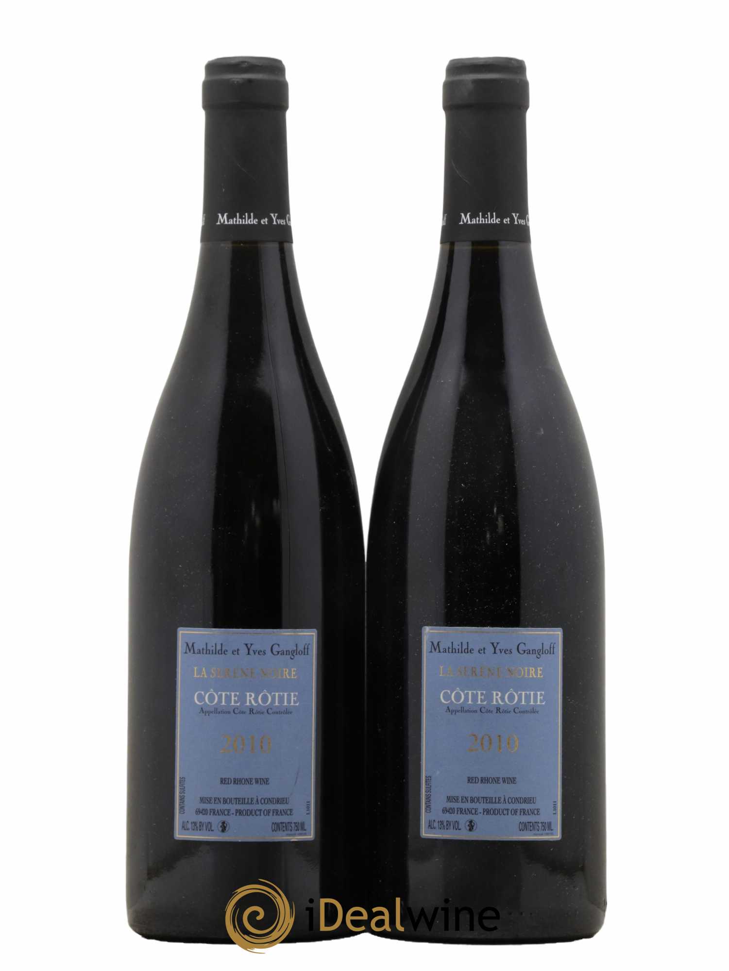 Côte-Rôtie La Sereine Noire Gangloff (Domaine)  2010 - Lot de 2 Bouteilles