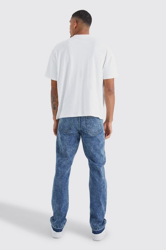 Tall lockere Jeans mit Acid-Waschung