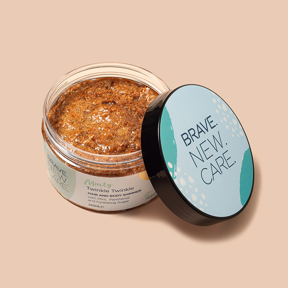 brave new hair Minty Twinkle Twinkle Gelée brillante pour corps & cheveux
