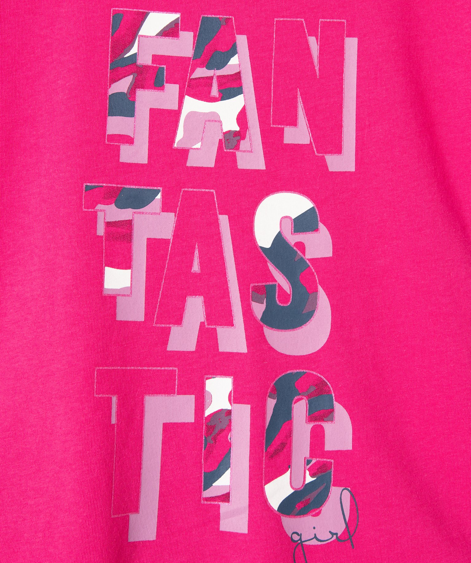 Tee-shirt oversize à manches courtes avec large inscription... rose | GEMO