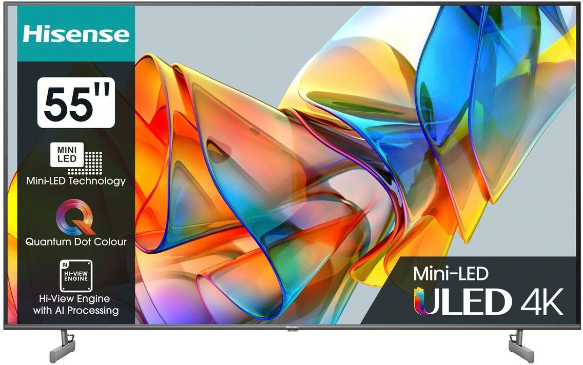 Hisense 55U6KQ Mini-LED-Fernseher (139 cm/55 Zoll, 4K Ultra HD, Smart-TV)
