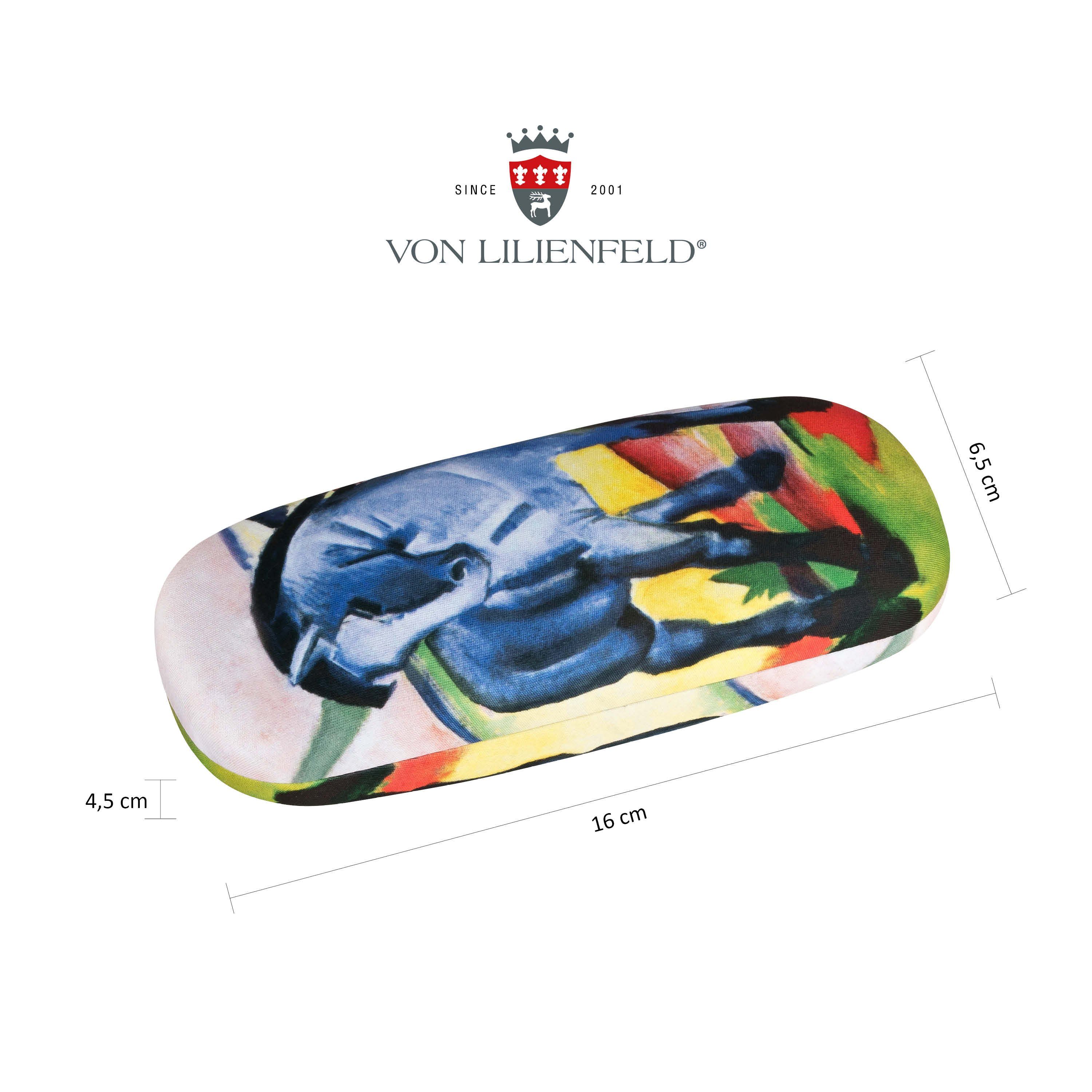 von Lilienfeld Brillenetui Brillenetui Franz Marc Blaues Pferd Kunst Hardcase, stabiles mit Mikrofaser bezogenes Hardcase