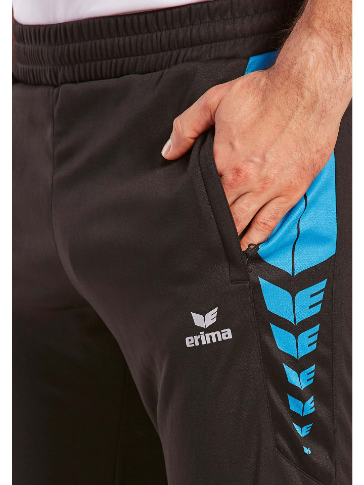 erima Six Wings Trainingshose in schwarz/curacao günstig kaufen