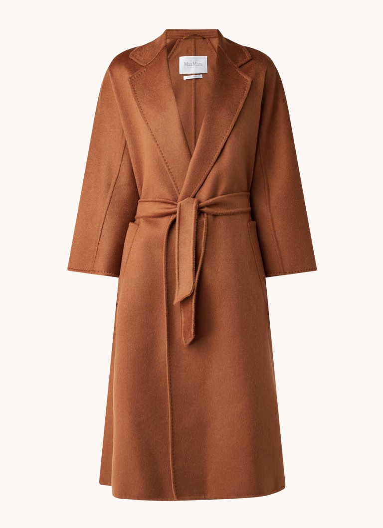 Palton MaxMara Arona din lână virgină cu curea.