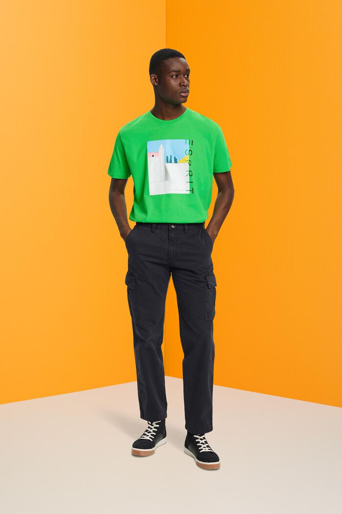 Baumwoll-T-Shirt mit Frontprint