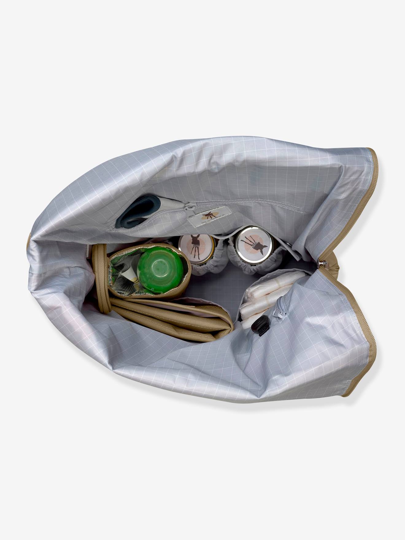 Sac à dos à langer Green Label LÄSSIG Rolltop gris anthracite