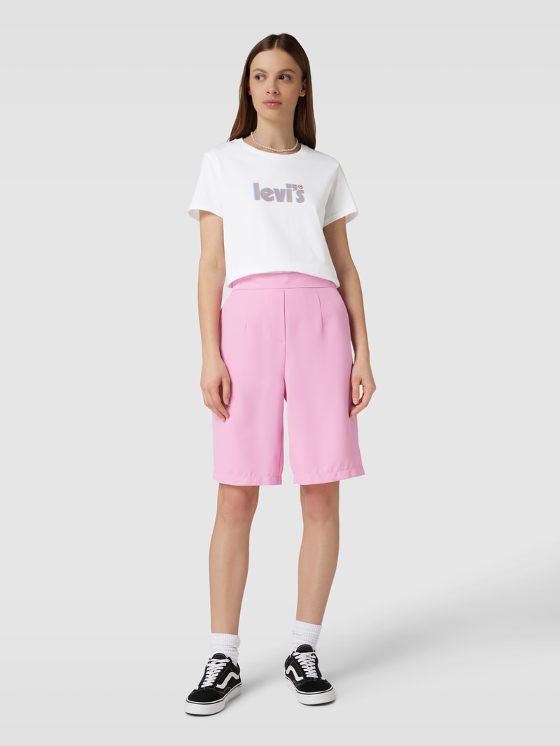T-Shirt mit Logo-Print in weiß