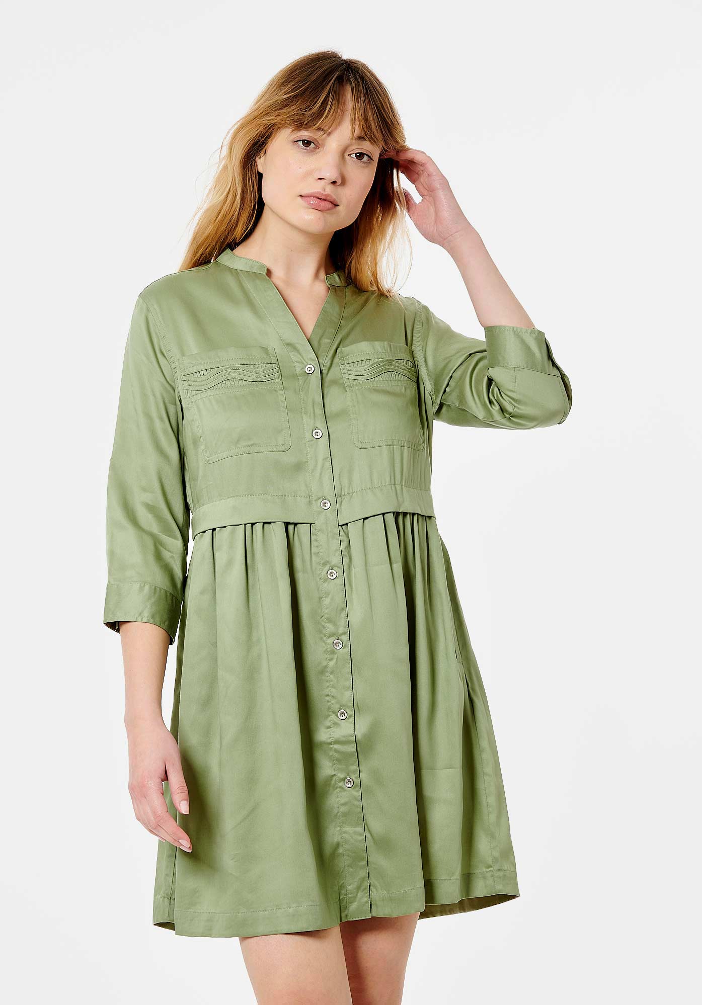 GEEK   Robe kaki femme