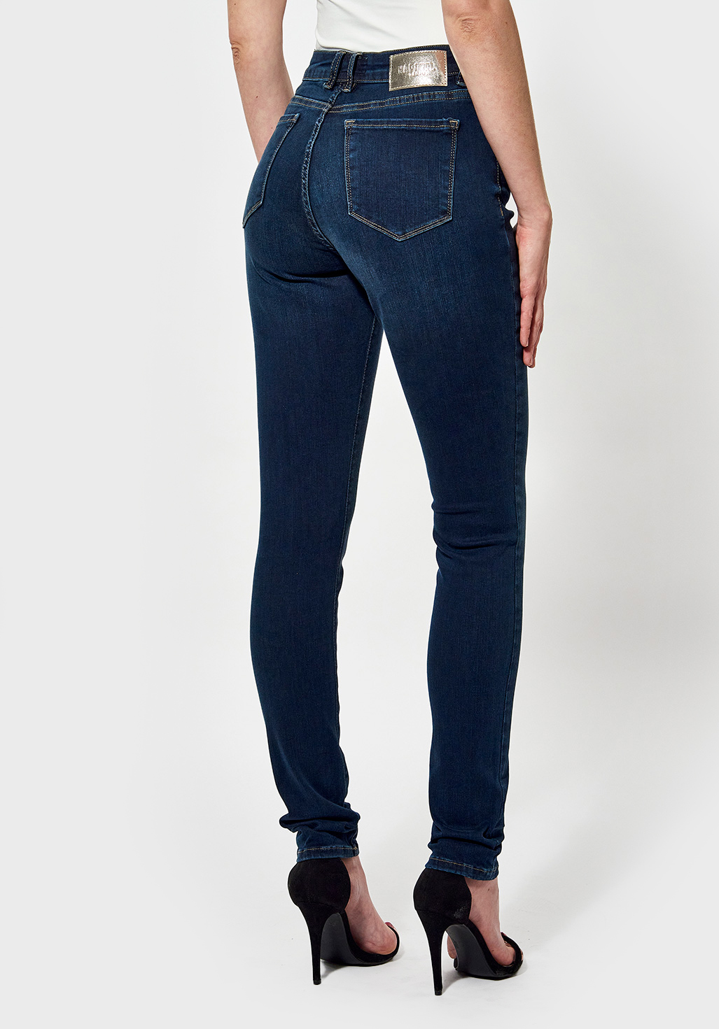 JENAA  Jean skinny Femme bleu légèrement délavé