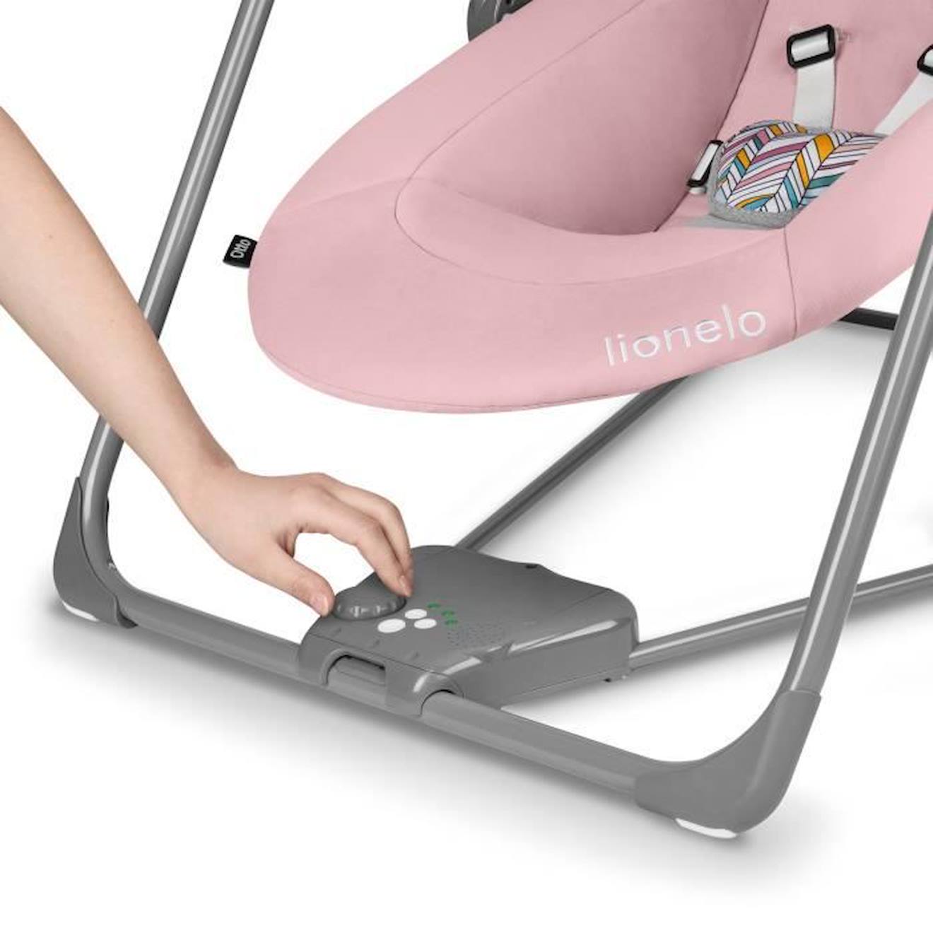 LIONELO Balancelle et transat bébé Otto sons nature 5 vitesses de balancement