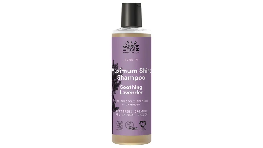 URTEKRAM Tune In Maximum Shine Shampoo Soothing Lavender 250 ml