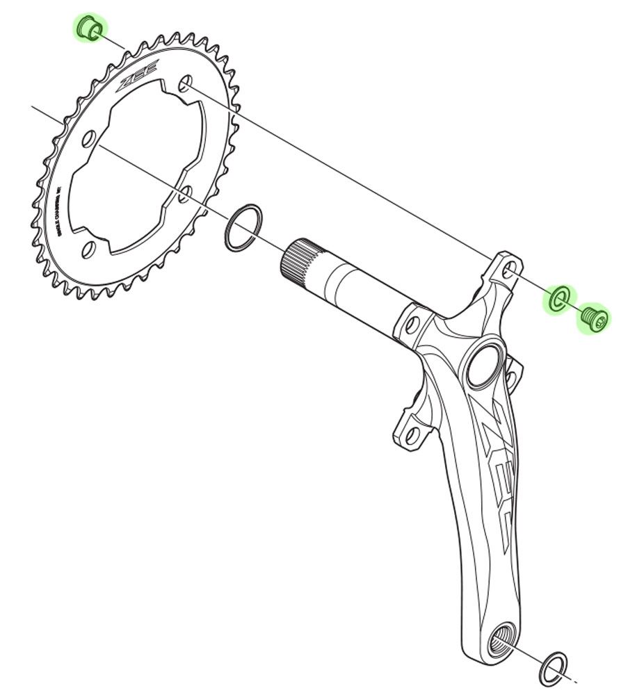 Shimano ZEE Kettenblattschrauben für FC-M640/M645 (4 Stück) kaufen | Bike-Discount