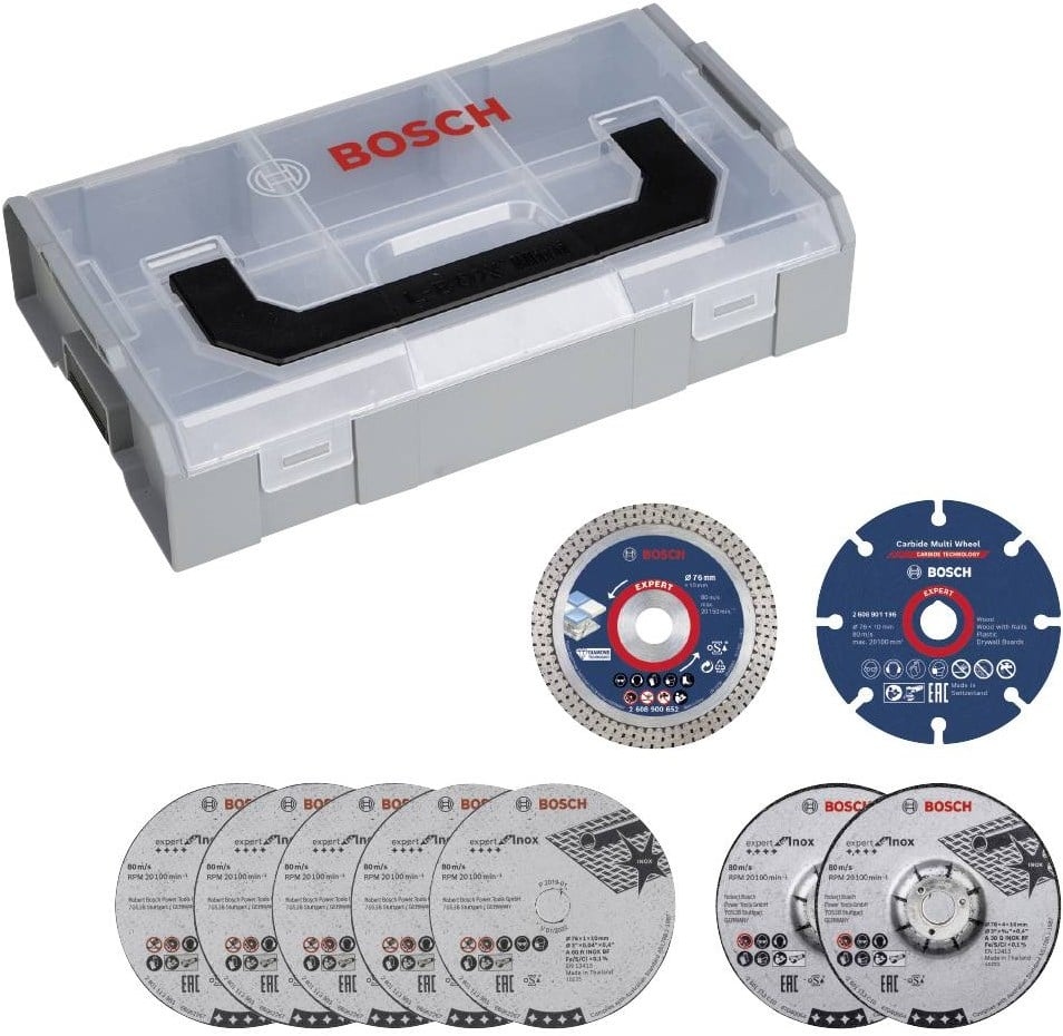 Bosch plavi pribor 061599764G Set diskova 76 mm za kutnu brusilicu u mini L-BOXX-u