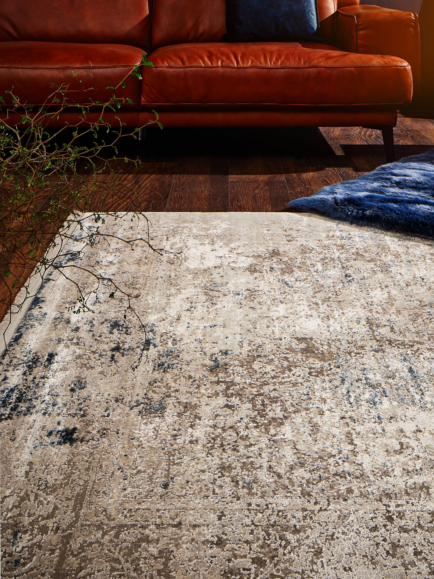 Concinnity Vintage-Teppich, Bleu