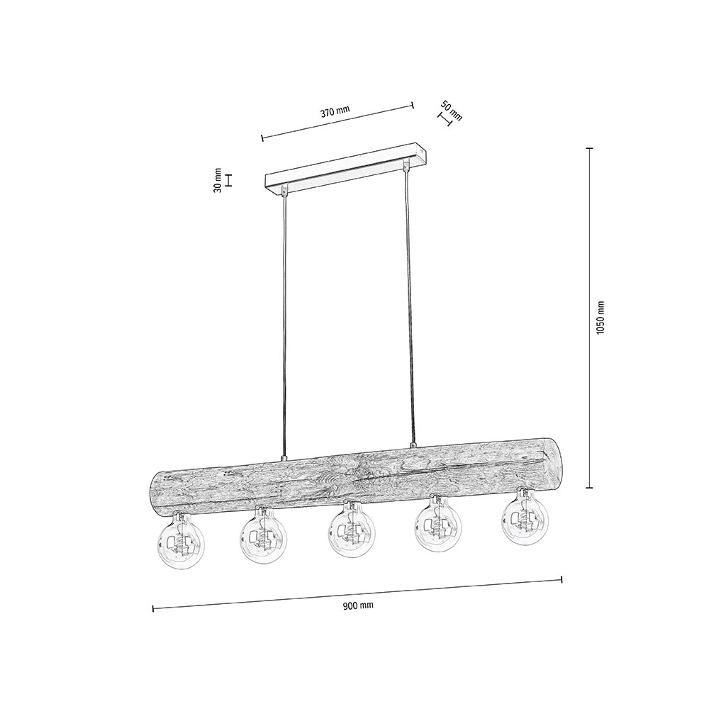 Spot LightPendelleuchte 5flg