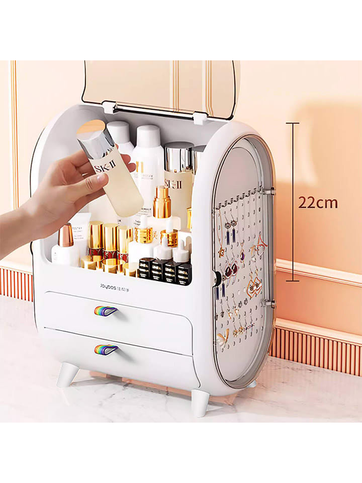 Joybos Kosmetik-Organizer in Weiß/ Grau - (B)28,5 x (H)36,5 x (T)18,5 cm günstig kaufen onesize