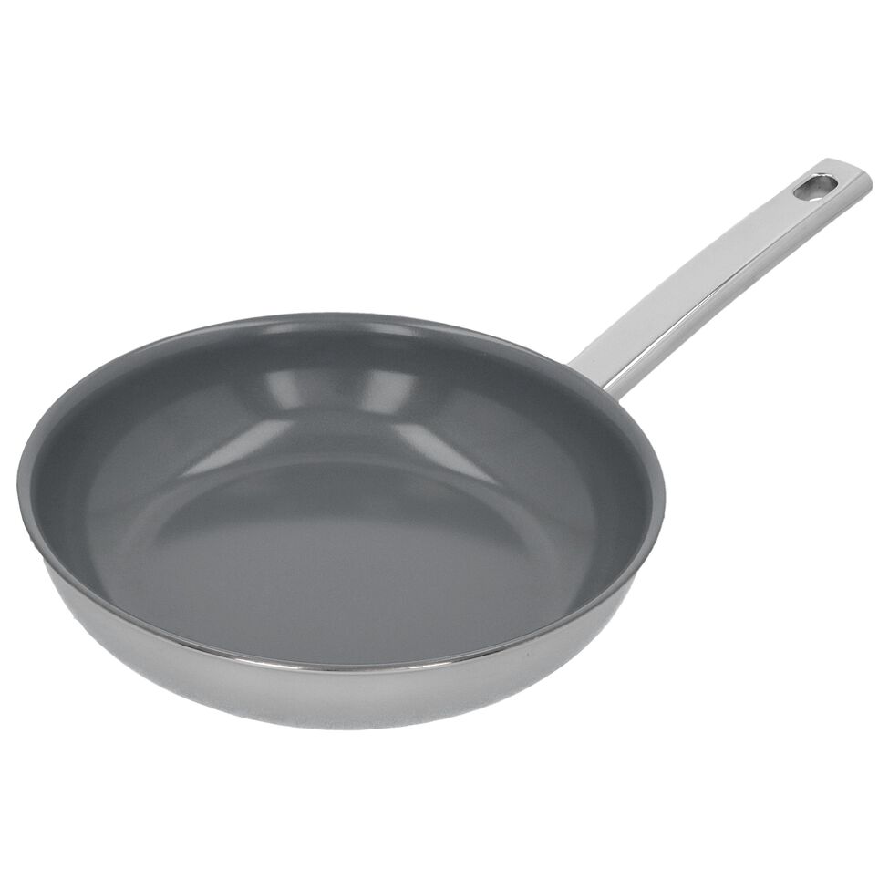 Bratpfanne 20 cm, 18/10 Edelstahl, Silber