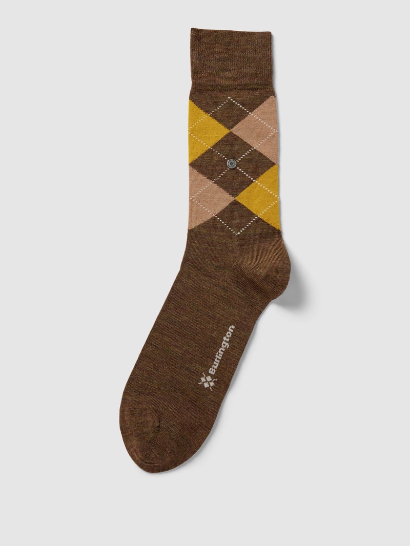 Socken mit Label-Stitching in schilf meliert