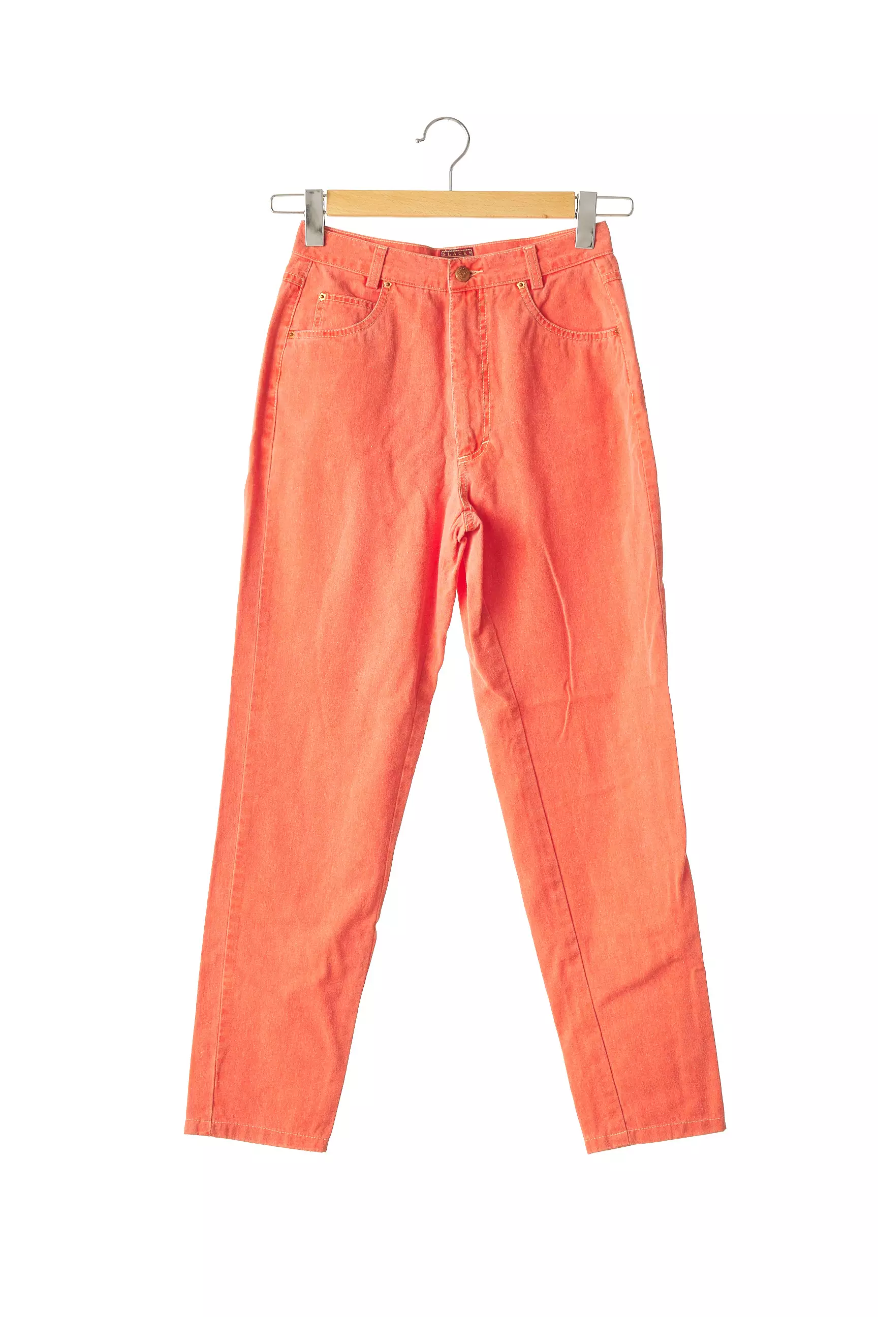 Slacks And Trousers Pantalons Droits Femme couleur orange