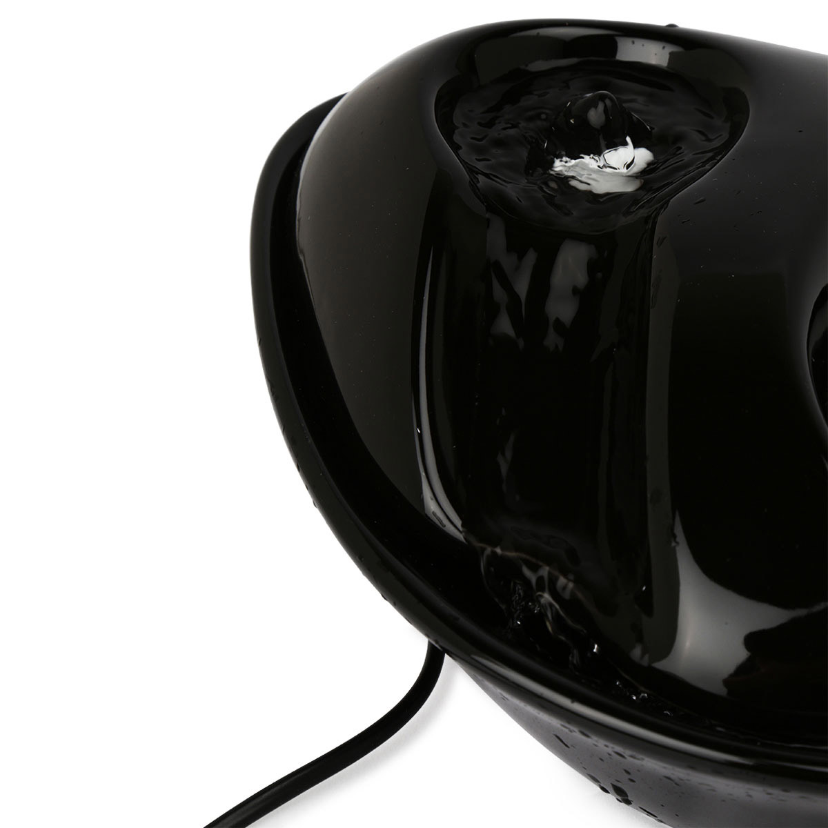 Pioneer Pet Keramik Trinkbrunnen Rain Drop Style 1,8 l schwarz