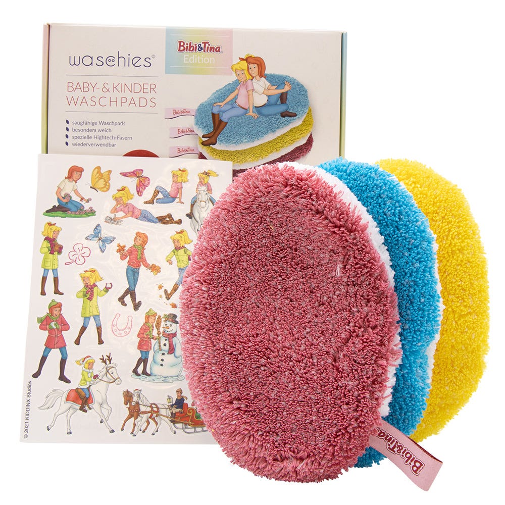 Waschies Waschpads Kids Bibi & Tina 3er Set Bunt