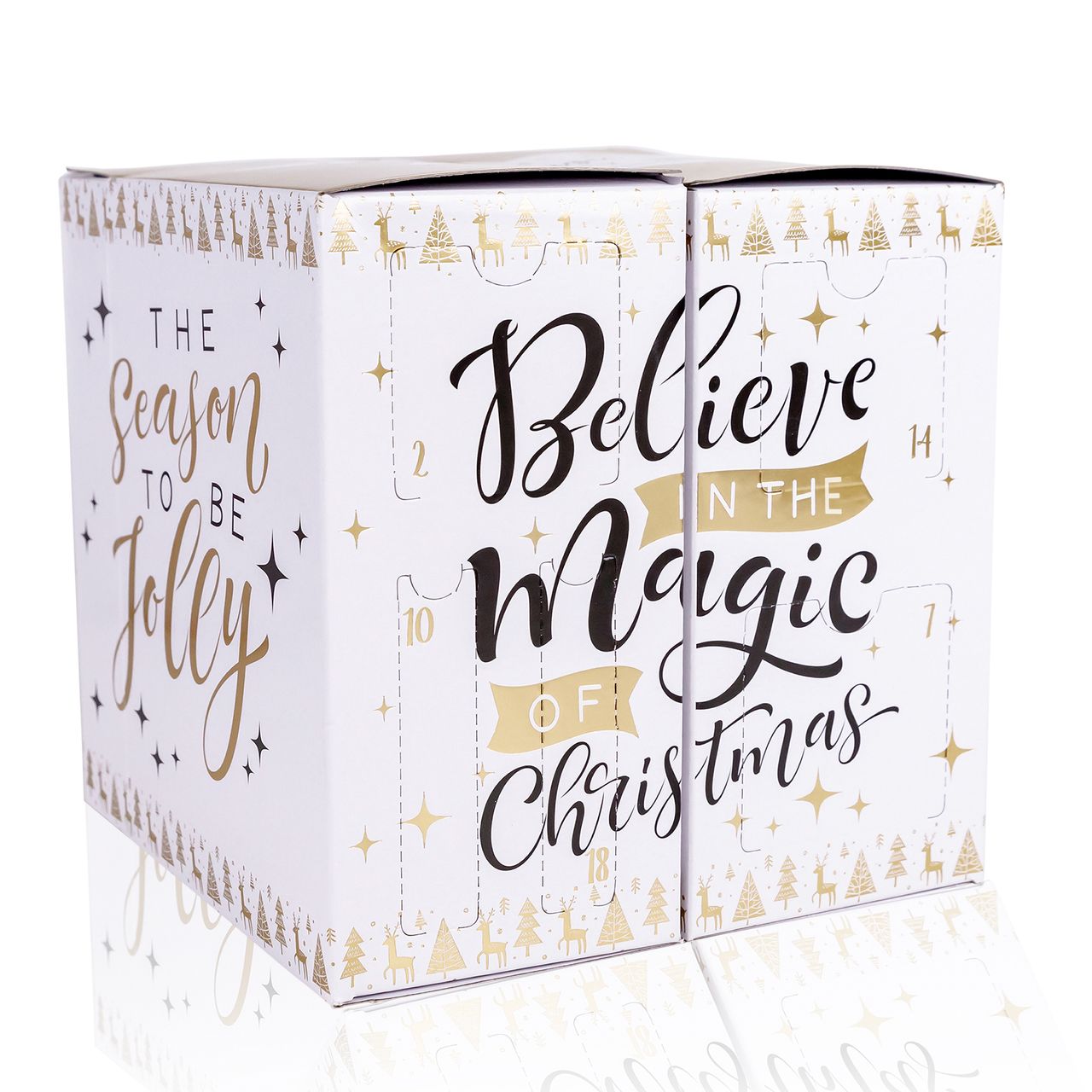 accentra Adventskalender Dekorativkosmetik WINTER MAGIC in würfelförmiger Box
