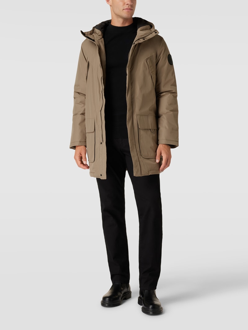 Mantel mit Label-Patch Modell 'HECTOR' in kitt