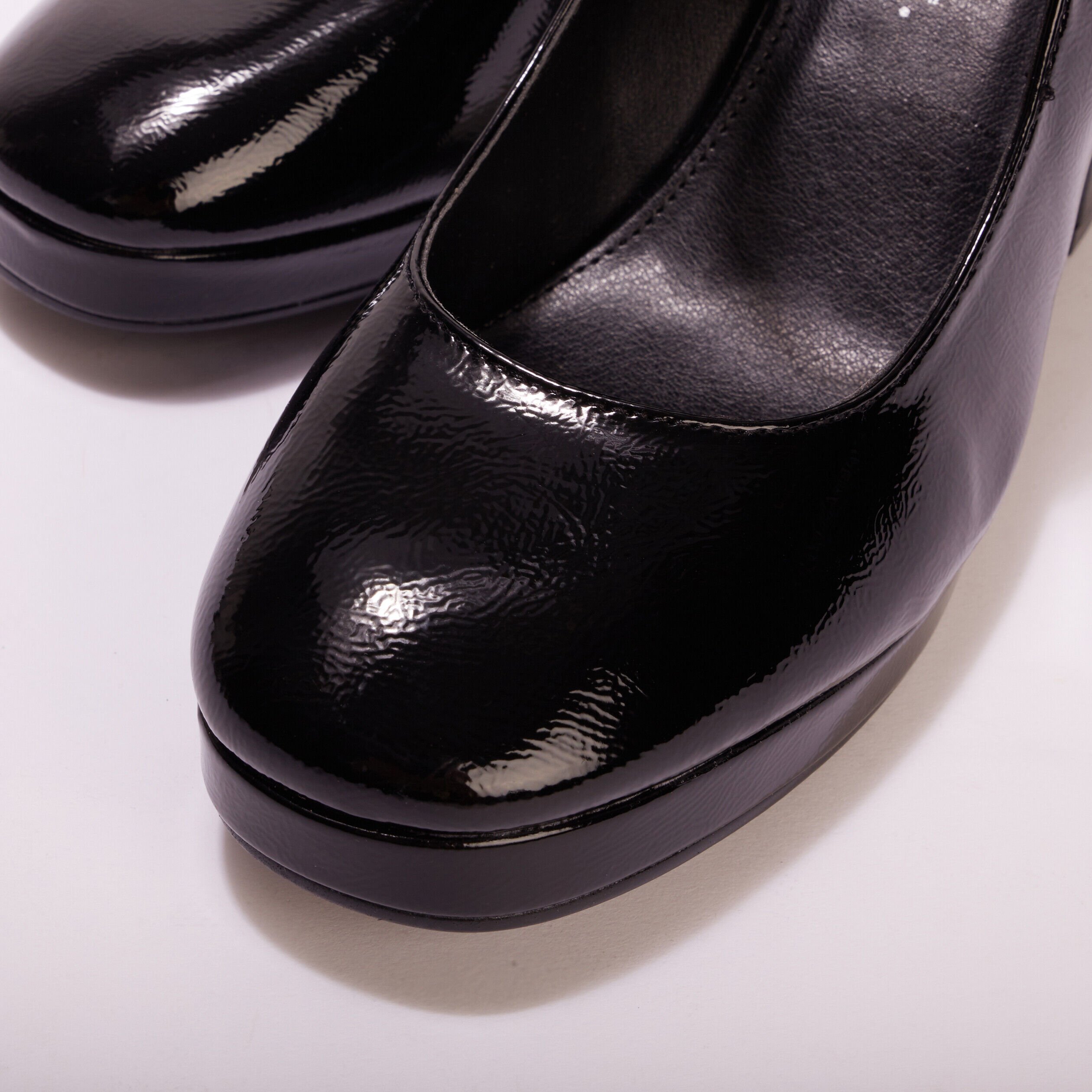 Babies vernies à talons noir femme | Cache Cache