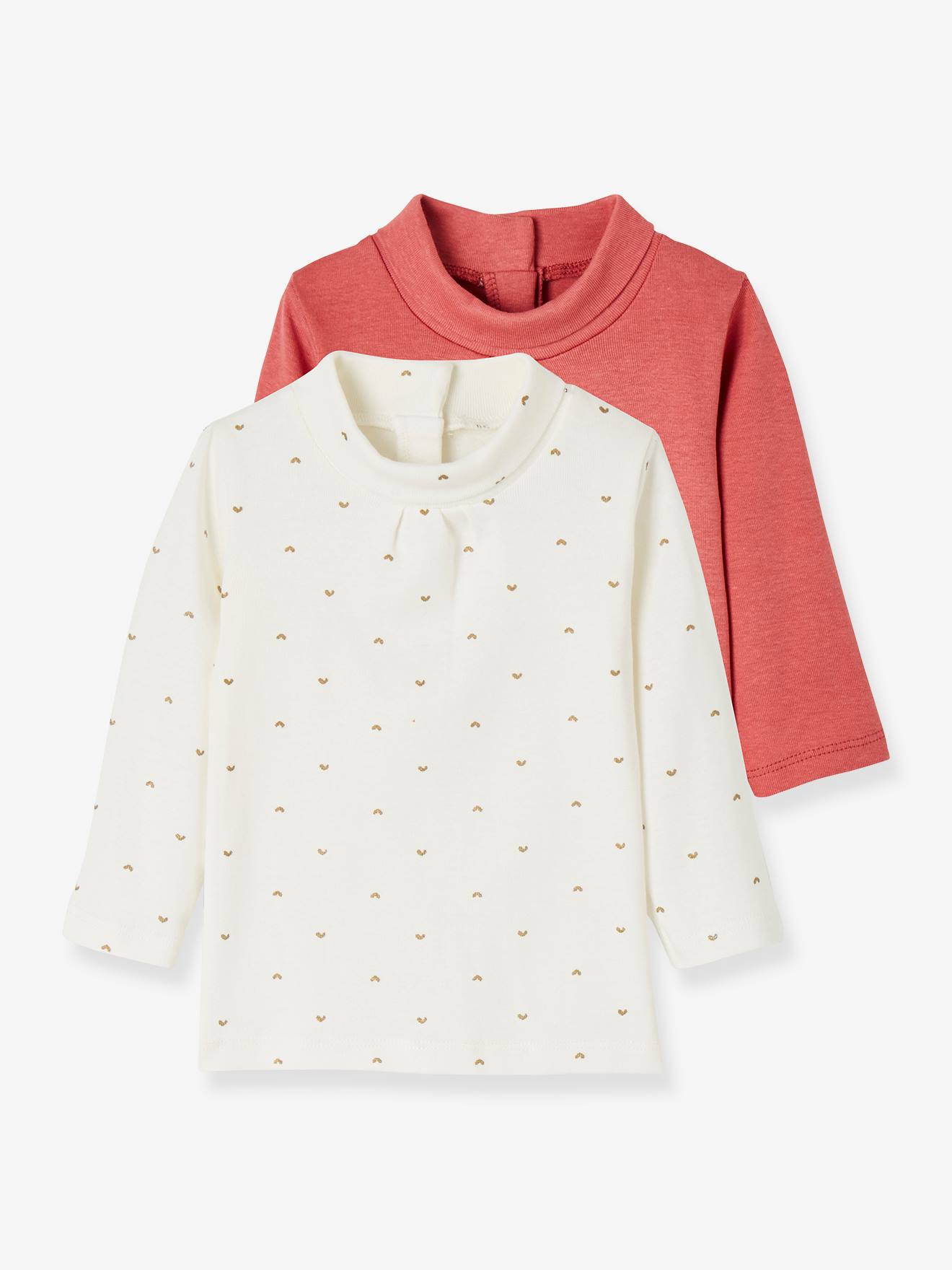 Lot de 2 sous-pulls bébé fille BASICS lot vert