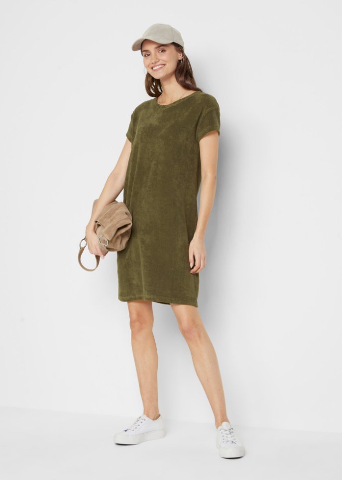 T-Shirt-Kleid aus Frottee