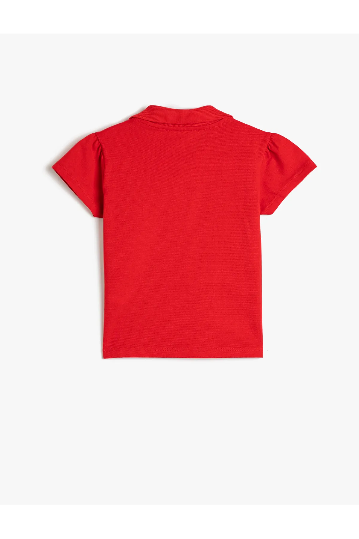 Koton  Atatürk bedrucktes T-Shirt aus Baumwolle mit Polokragen und Knöpfen, kurzen Ärmeln