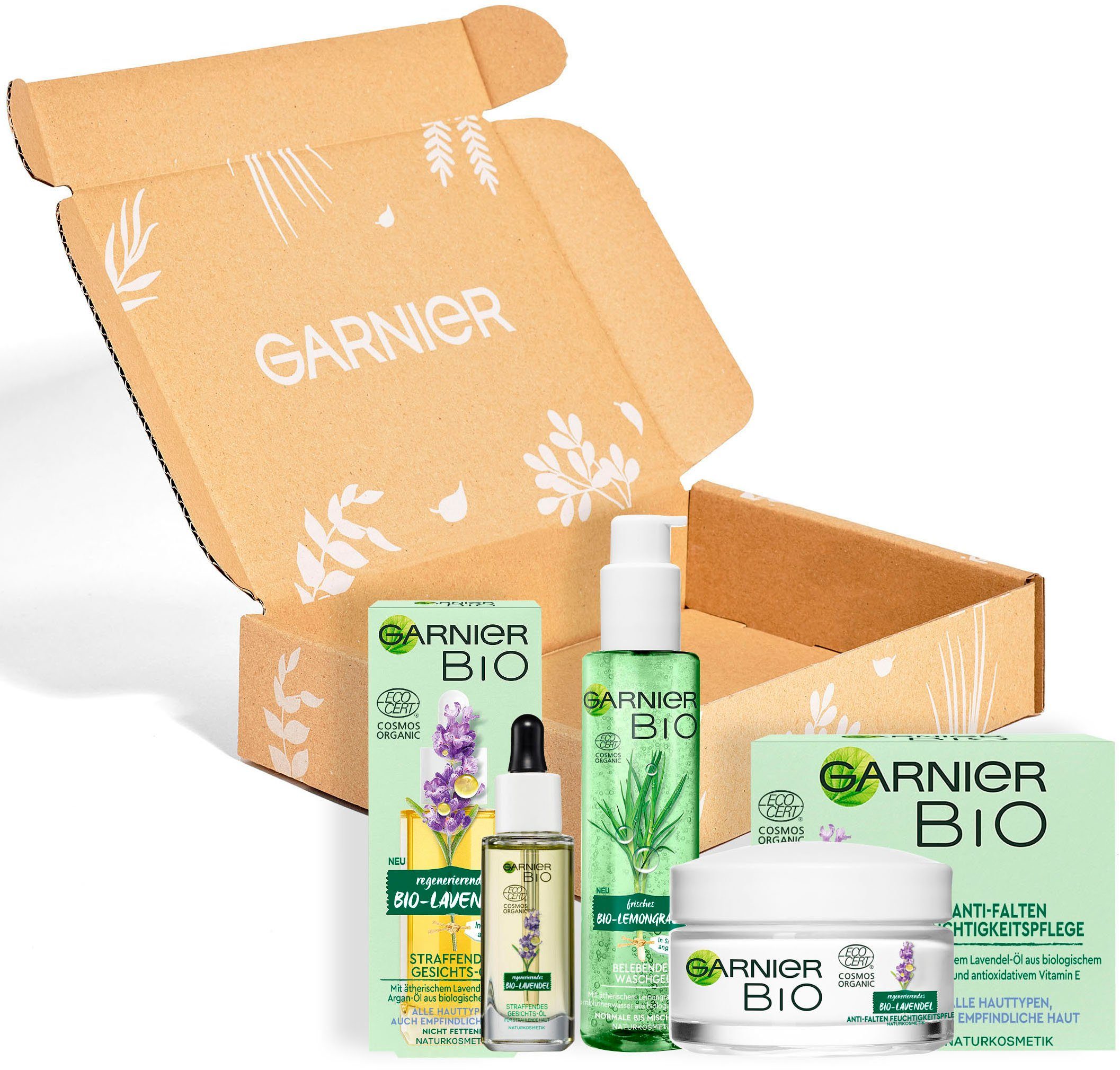GARNIER Gesichtspflege-Set Bio Anti-Aging-Set Set, 4-tlg.
