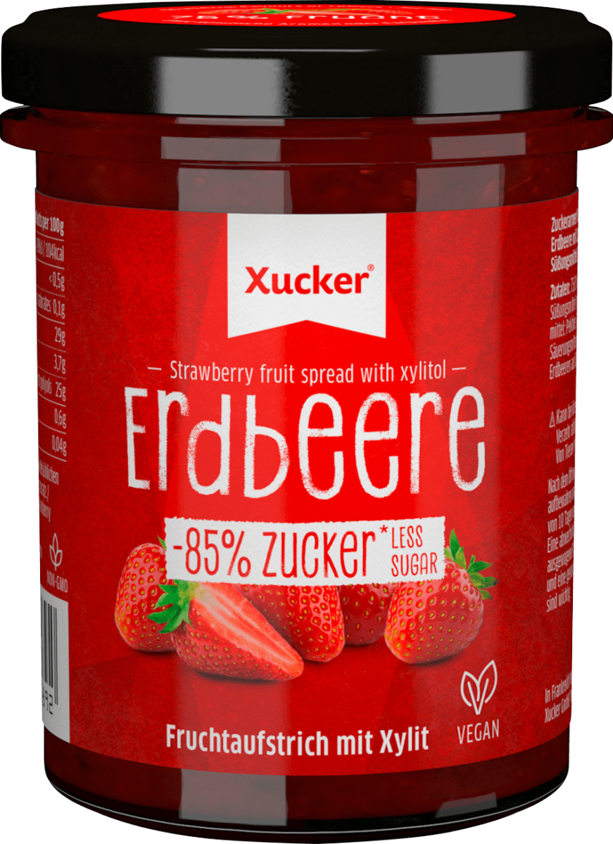 Fruchtaufstrich, Erdbeere mit Xylit, 220 g