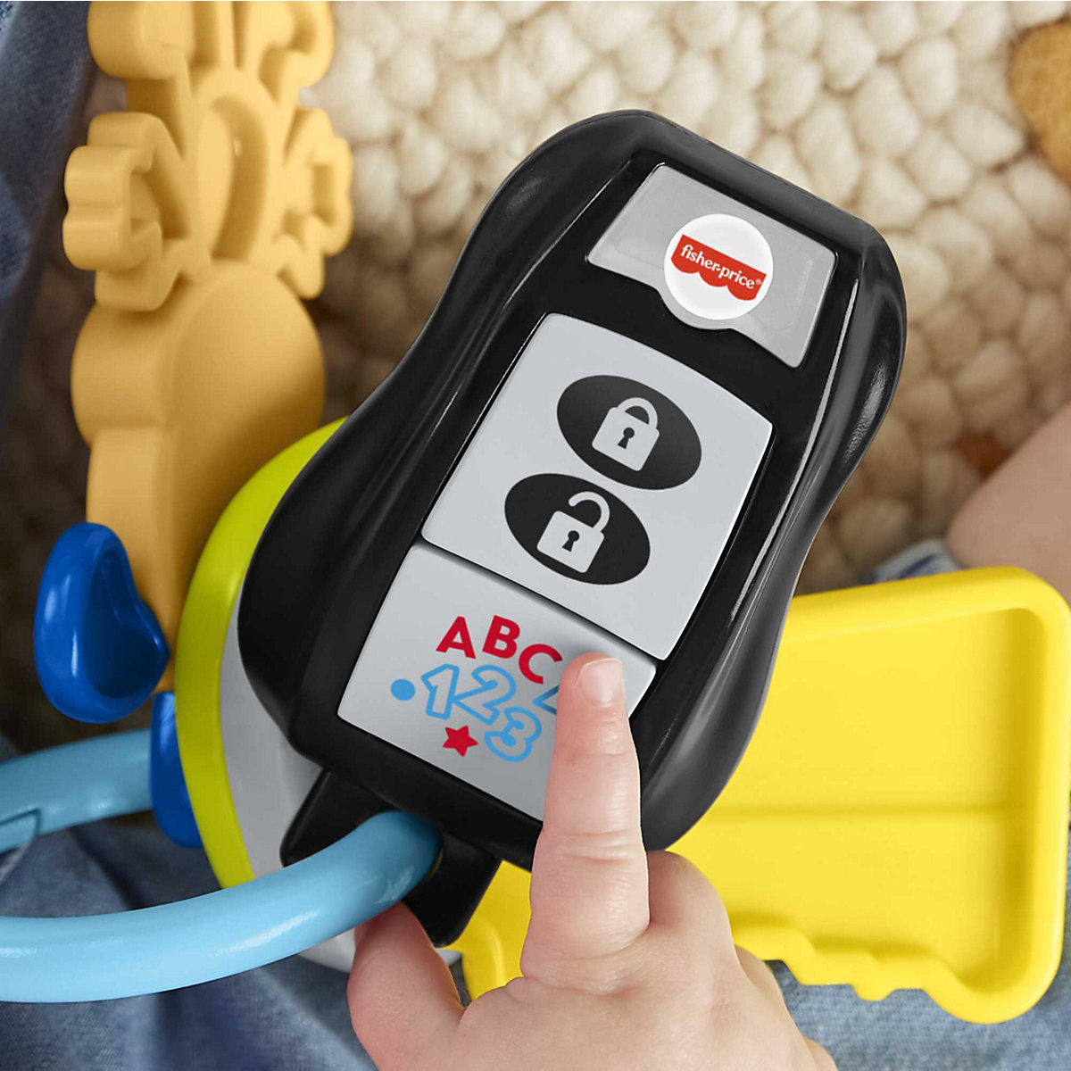 Fisher-Price Lernspaß Baby Schlüsselbund mit Licht und Geräuschen, Lernspielzeug