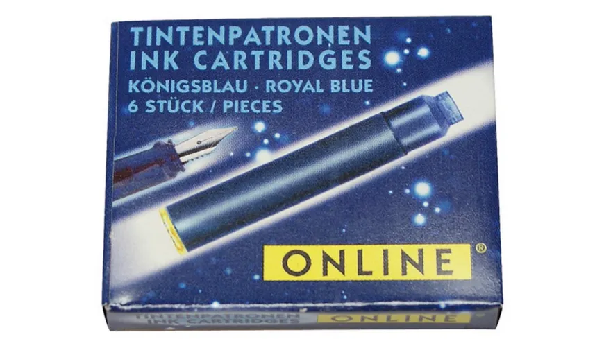 ONLINE Patronenfüller-Tinte königsblau 6 Patronen
