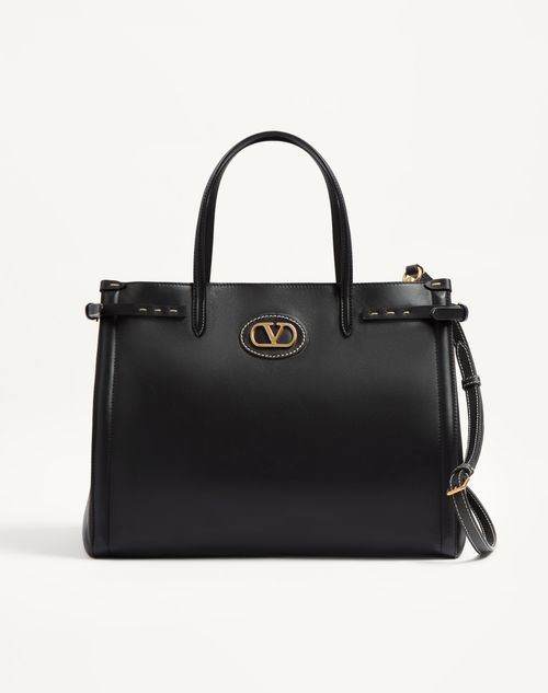 Bolsa de compras Valentino Garavani Antibes média em couro de bezerro