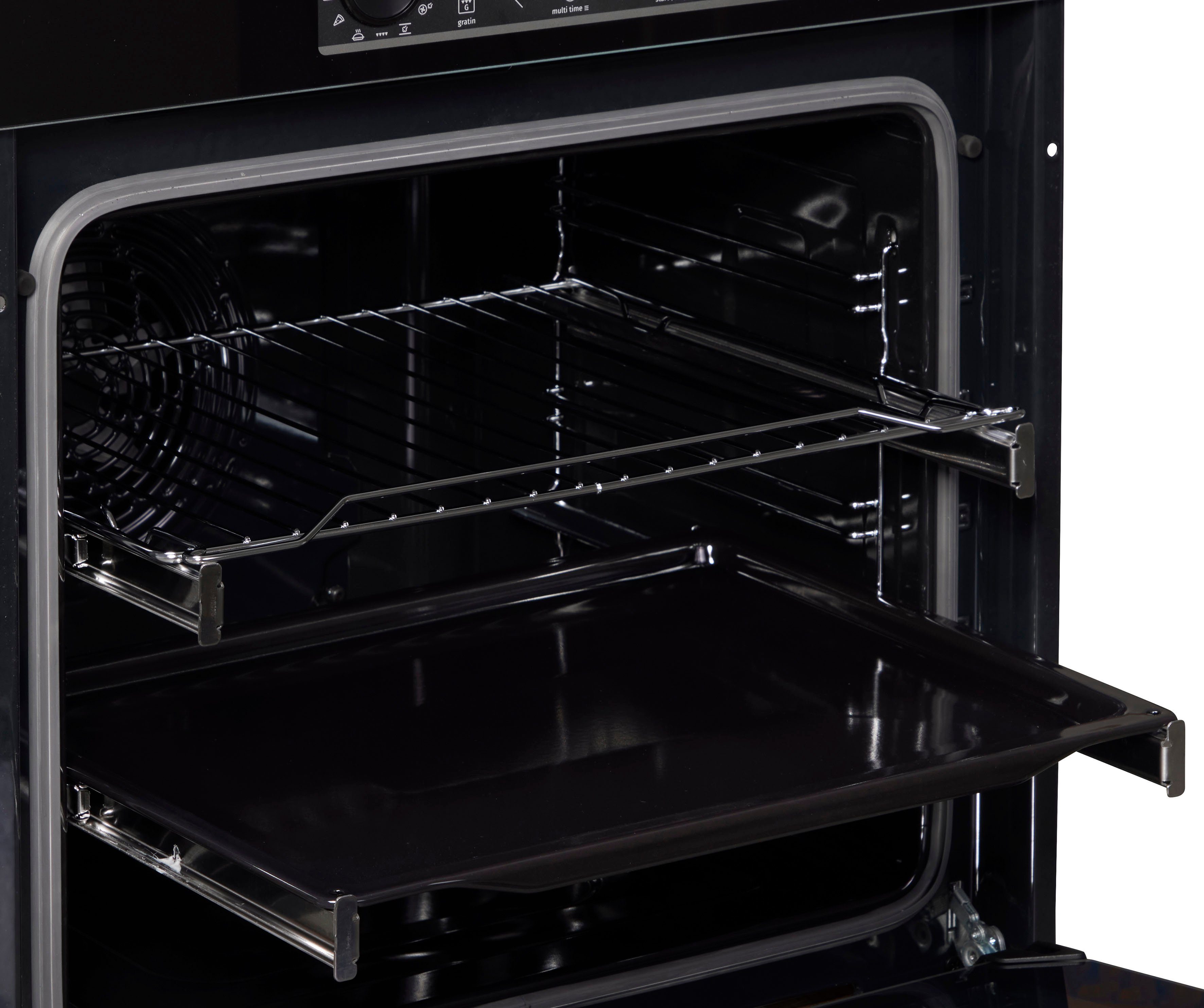 GORENJE Einbaubackofen BOS6737E09BGOT, mit 2-fach-Teleskopauszug, Aqua-Reinigungsfunktion, ExtraSteam