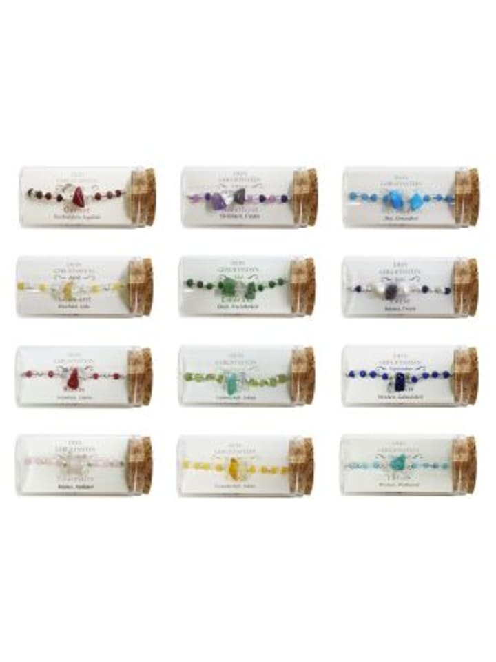 JOJO Handelsagentur Nonbook - Geburtsstein Armband im Gläschen günstig kaufen onesize